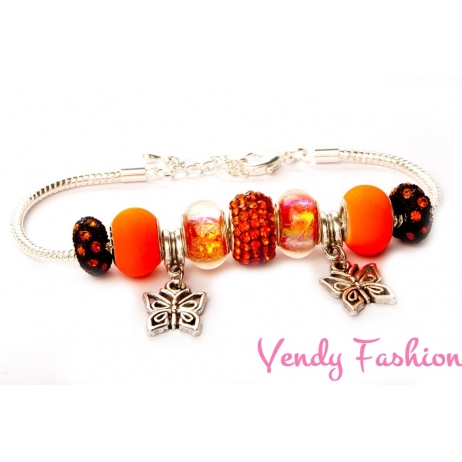 Oranžový korálkový náramek Orange Bracelet