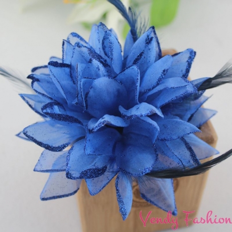 Květ do vlasů modrý
