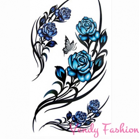 Dočasné tetování modré růže