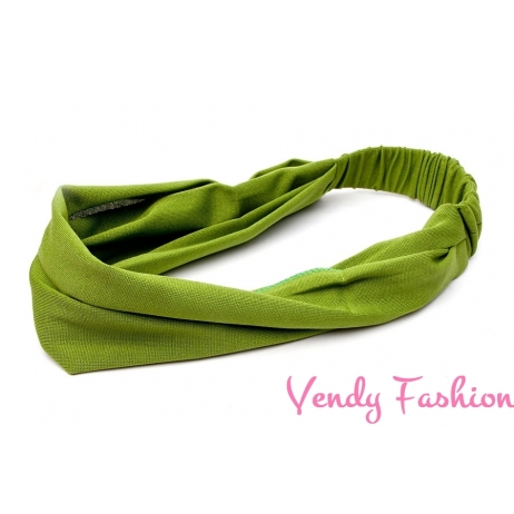 Čelenka - šátek do vlasů látková zelená