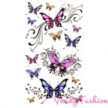 Dočasné tetovanie farební motýle