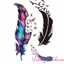 Dočasné tetovanie perie a vtáky